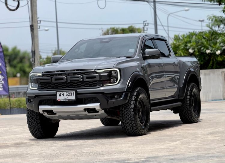 Ford Ranger 2022 Raptor 3.0L V6 Twin-Turbo EcoBoost 4x4 Pickup เบนซิน ไม่ติดแก๊ส เกียร์อัตโนมัติ เทา รูปที่ 3