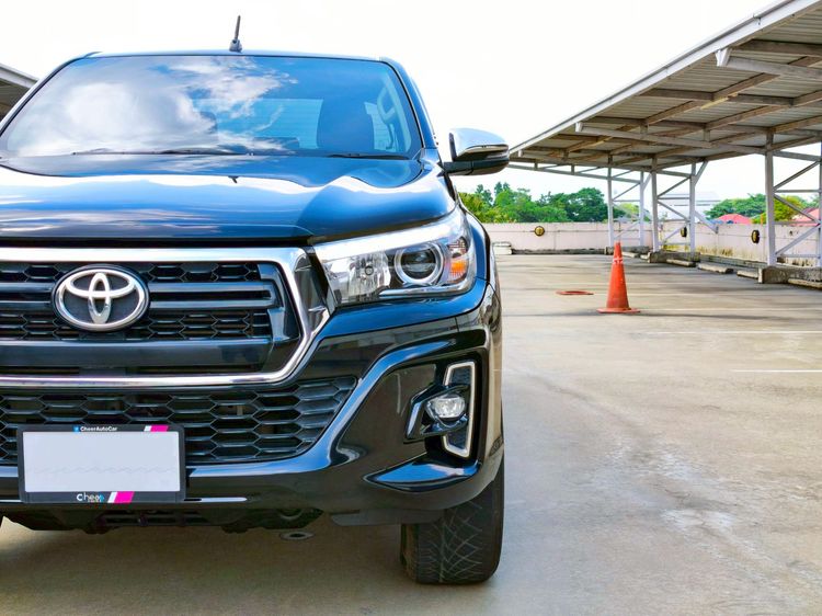 Toyota Hilux Revo 2018 2.4 Prerunner E Plus Pickup ดีเซล ไม่ติดแก๊ส เกียร์ธรรมดา ดำ รูปที่ 2