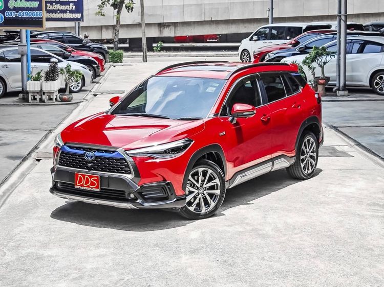 รถ Toyota Corolla Cross 1.8 Hybrid Premium Safety สี แดง