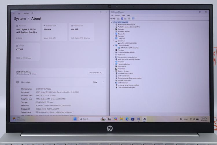 HP Pavilion 15-eh1xxx Ryzen 5 5500U RAM8.512GB รูปที่ 2
