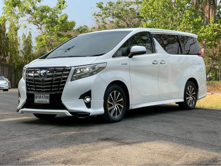 Toyota Alphard 2017 Van ปลั๊กอินไฮบริด (PHEV) ไม่ติดแก๊ส เกียร์อัตโนมัติ ขาว รูปที่ 3