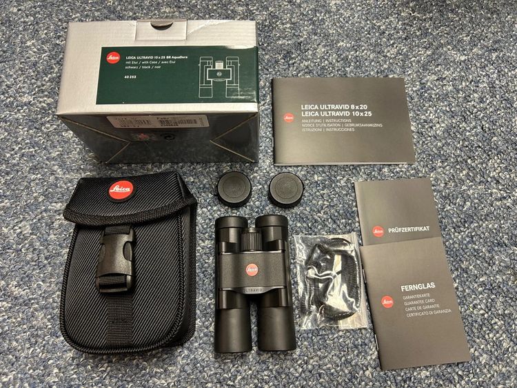 กล้องส่องทางไกล Leica Ultravid 10x25 BR AquaDura สีดำ รุ่น 40253 สภาพเหมือนใหม่