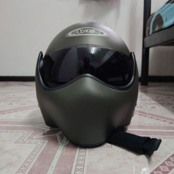 หมวกกันน็อค หมวก​กัน​น็อค​ AVEX​ รุ่น​ TOPGUN สีเขียวขี้ม้า​ด้าน​