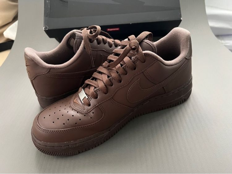 Nike Air Force 1 Low Supreme Brown ของแท้ รูปที่ 4