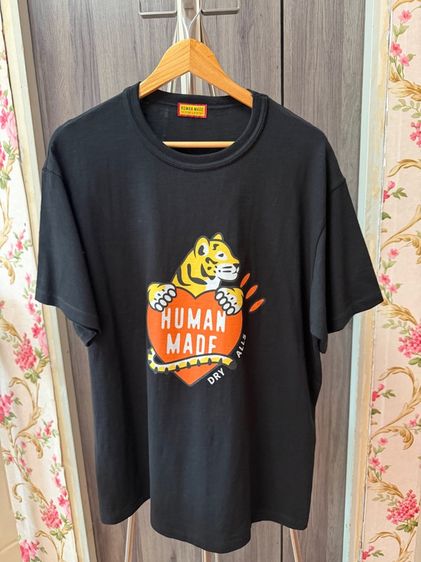 T Shirt Human Made Tiger Heart Black 