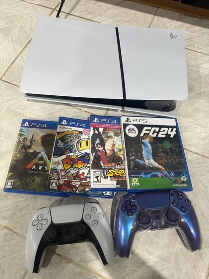 เครื่องเกมส์โซนี่ เพลย์สเตชั่น PS5 (Playstation 5) เชื่อมต่อไร้สายได้ เครื่องเล่นเกม Sony PlayStation 5 Slim Disc Edition