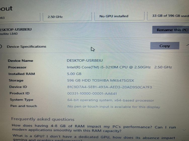 Toshiba Satellite L480 I5 Gen 2 Ram 5 ใช้งานได้ดี ราคาถูกใจ รูปที่ 6
