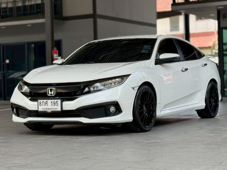 Honda Civic 2019 Sedan เบนซิน ไม่ติดแก๊ส เกียร์อัตโนมัติ ขาว รูปที่ 3