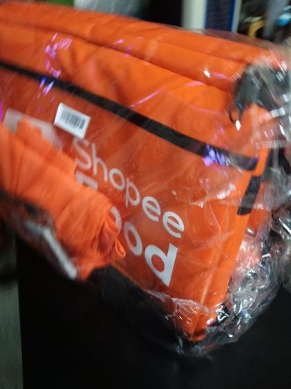 (เซ็ตคู่สุดคุ้ม) กระเป๋าส่งอาหารสีส้มใบใหญ่  เสื้อคลุมขับรถไซส์ M รูปที่ 4