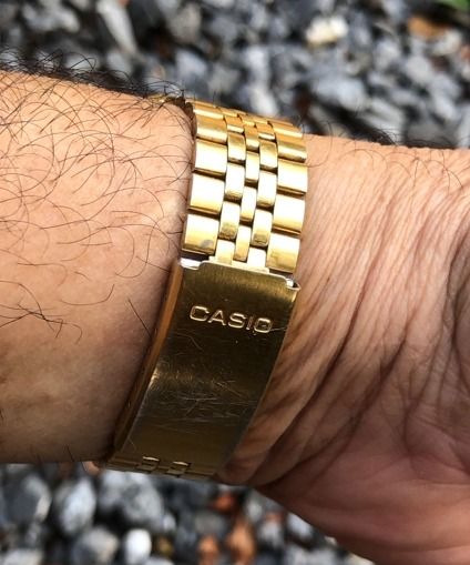 CASIO WATER RESIST เรือนทองหน้าขาวเข็มดาบ รูปที่ 13