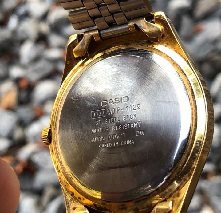 CASIO WATER RESIST เรือนทองหน้าขาวเข็มดาบ รูปที่ 11