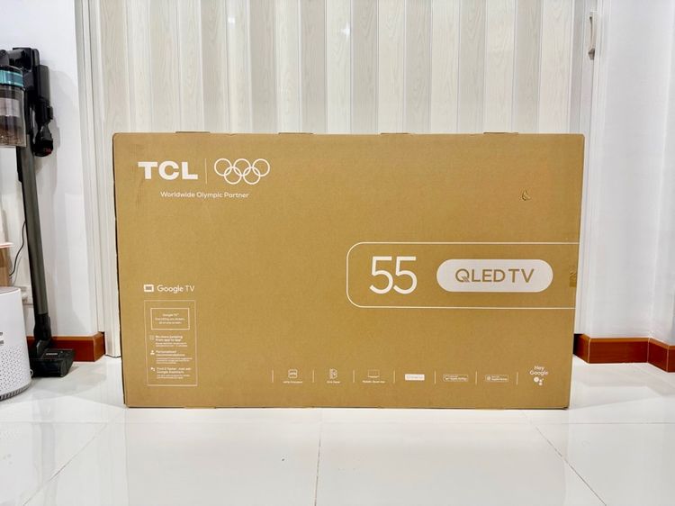 TCL QLED 4K 55 นิ้ว มือ1 Google TV 120Hz ผลิต 21 เมษายน 2569 Quantum Dot ประกันศูนย์ 3 ปี สั่งเสียง