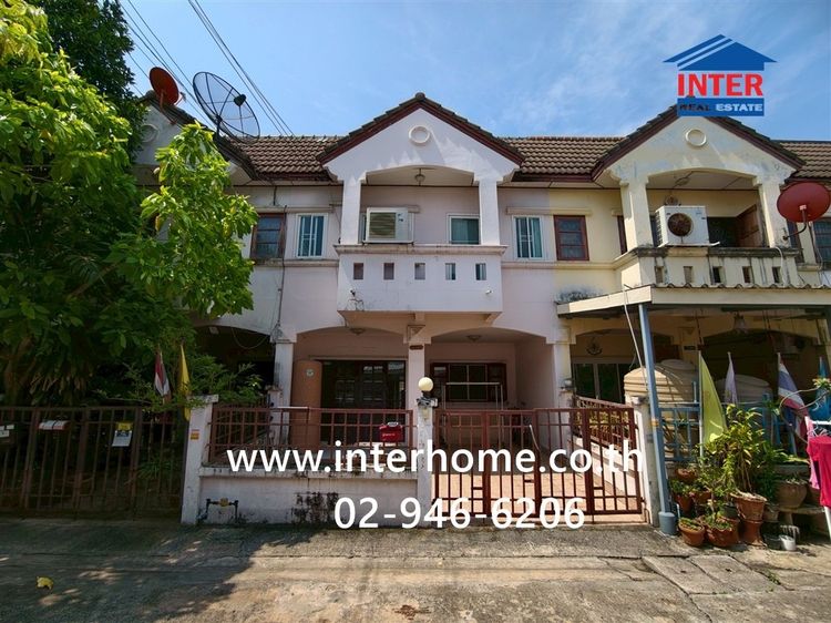 ทาวน์เฮ้าส์ 2 ชั้น 24 ตร.ว. หมู่บ้านฟ้ารังสิต คลอง 4 ถนนเลียบคลองรังสิต ถนนรังสิต-นครนายก ธัญบุรี ปทุมธานี