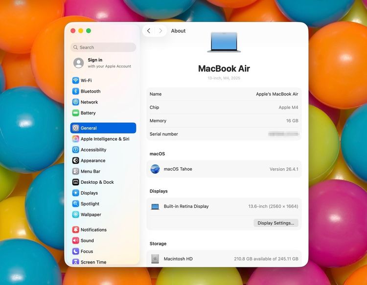 MacBook Air 13.6-inch M4 2025 Ram16GB SSD256GB SkyBlue apple care 29 April 2027  รูปที่ 12