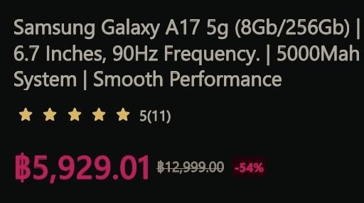 ขาย Samsung Galaxy A17 5G ของใหม่ มือหนึ่ง ยังไม่ผ่านการใช้งาน  รูปที่ 4