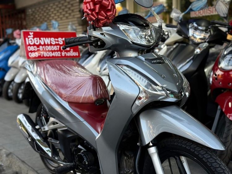 Wave125i สตาทมือ สี เทา-แดง ปี63 รถบ้านมือเดียว รูปที่ 8