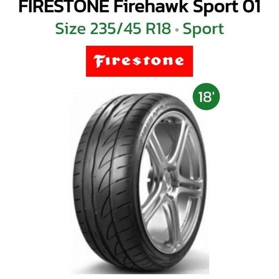 235-45-18ป้ายแดงปี25(กลางปี) ใส่ Benz BMW Camry Accord Teana HRV CHR Bridgestone Fire Tone Sport 01 ลายดอกยาง RE 002 รูปที่ 8