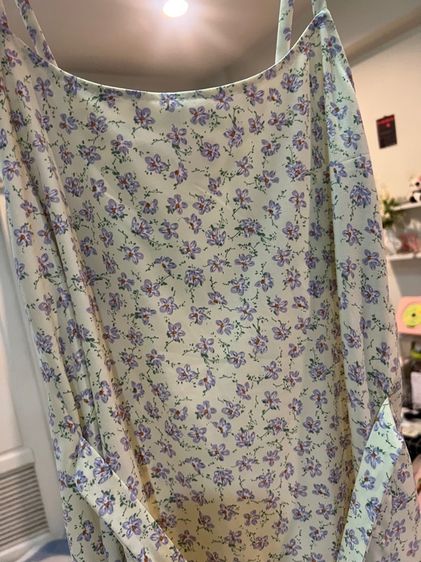 ไม่มีแขน เหลือง M ชุดเดรส pokee floral dress
