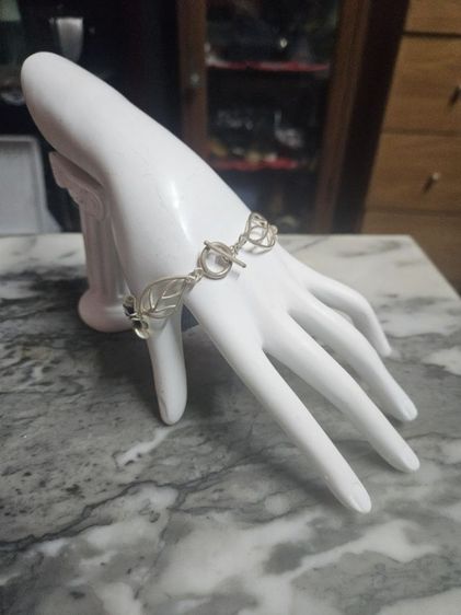 สร้อยข้อมือเงินแท้925.หยกน้ำแข็งแท้พร้อมใบเซอร์ รูปที่ 8