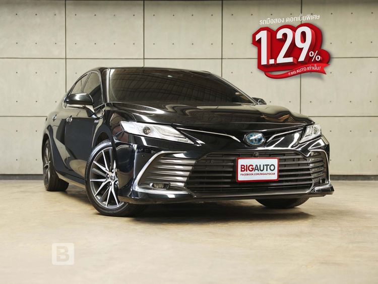 Toyota Camry 2023 2.5 HEV Premium Luxury Sedan ไฮบริด ไม่ติดแก๊ส เกียร์อัตโนมัติ ดำ