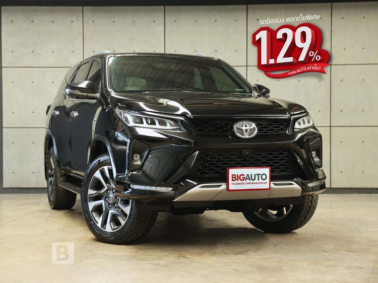 Toyota Fortuner 2020 2.4 LEGENDER 2WD AT Utility-car ดีเซล ไม่ติดแก๊ส เกียร์อัตโนมัติ ดำ