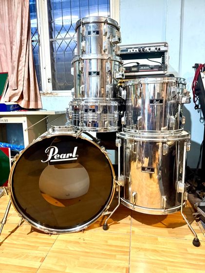 ขาย กลองชุดpearl โครเมียม mirror6ใบ
