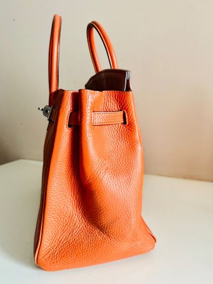 Used BK35 Orange PHW Stamp M กระเป๋ากว้าง 35 ซม รูปที่ 2
