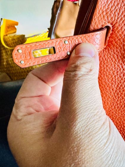 Used BK35 Orange PHW Stamp M กระเป๋ากว้าง 35 ซม รูปที่ 14