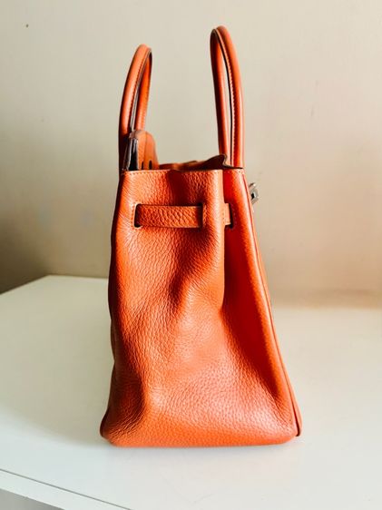 Used BK35 Orange PHW Stamp M กระเป๋ากว้าง 35 ซม รูปที่ 7