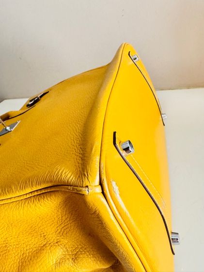 BK35 Yellow Soleil PHW Stamp M Bag หนังแข็ง อะไหล่สวย รูปที่ 13