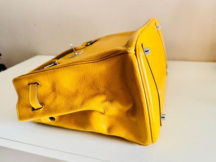 BK35 Yellow Soleil PHW Stamp M Bag หนังแข็ง อะไหล่สวย รูปที่ 16
