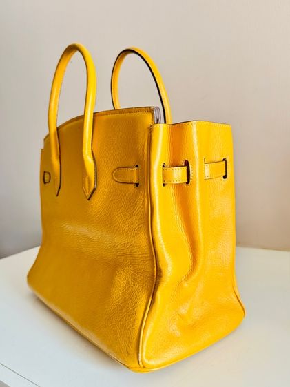 BK35 Yellow Soleil PHW Stamp M Bag หนังแข็ง อะไหล่สวย รูปที่ 12