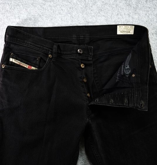 Diesel stretch jeans with button fly,Tepphar Hemmed รูปที่ 4