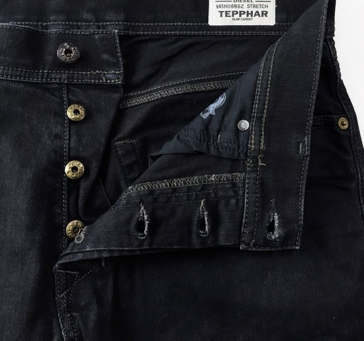 Diesel stretch jeans with button fly,Tepphar Hemmed รูปที่ 5