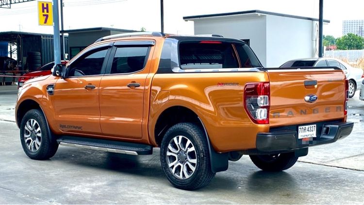 Ford Ranger 2017 2.2 Hi-Rider Wildtrak Pickup ดีเซล ไม่ติดแก๊ส เกียร์อัตโนมัติ ส้ม รูปที่ 4