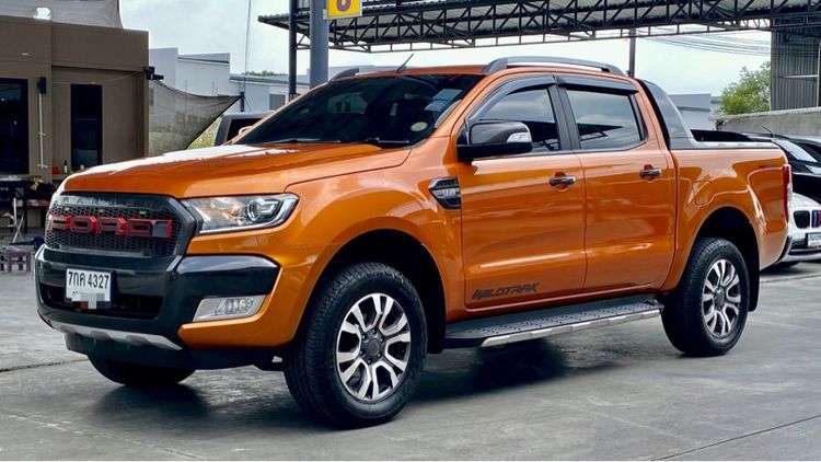 Ford Ranger 2017 2.2 Hi-Rider Wildtrak Pickup ดีเซล ไม่ติดแก๊ส เกียร์อัตโนมัติ ส้ม รูปที่ 2