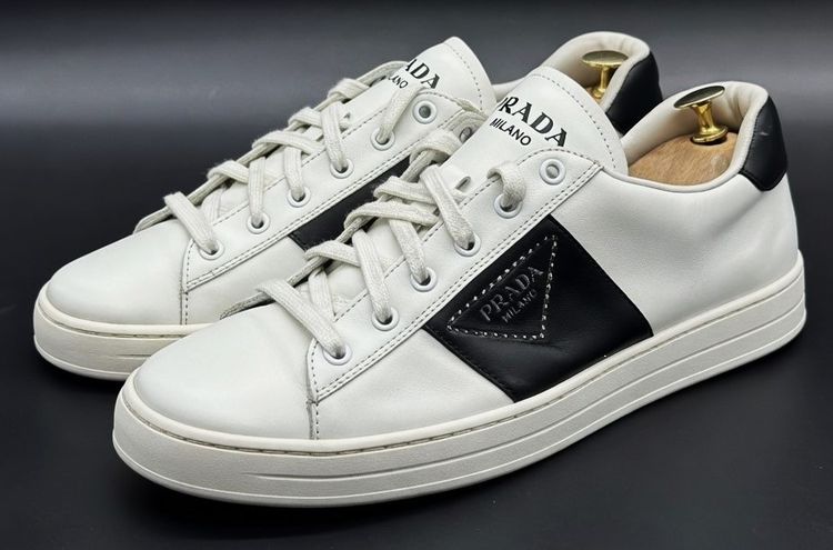 Prada Downtown Low-Top Leather Sneakers 
