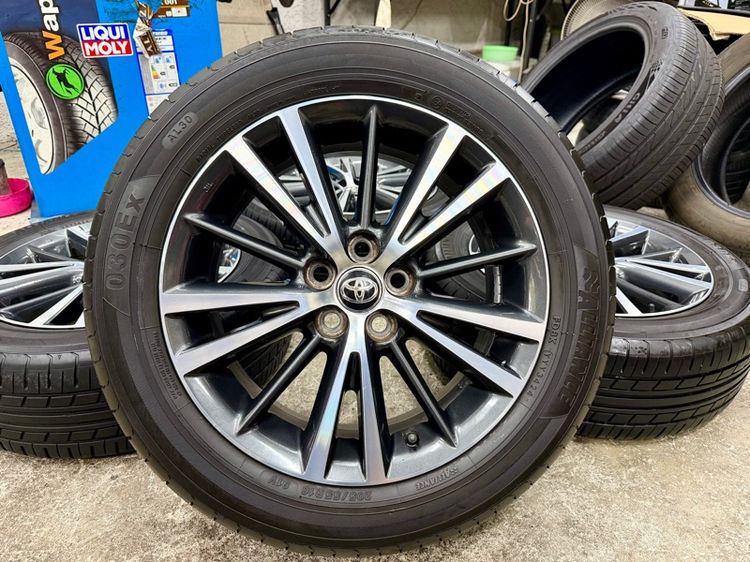 16" ล้อแม็ก TOYOTA ALTIS ขอบ 16” สีเดิม ยาง ALLIANCE 205-55R16 ปี 24 ดอกสวยพร้อมใช้งาน
