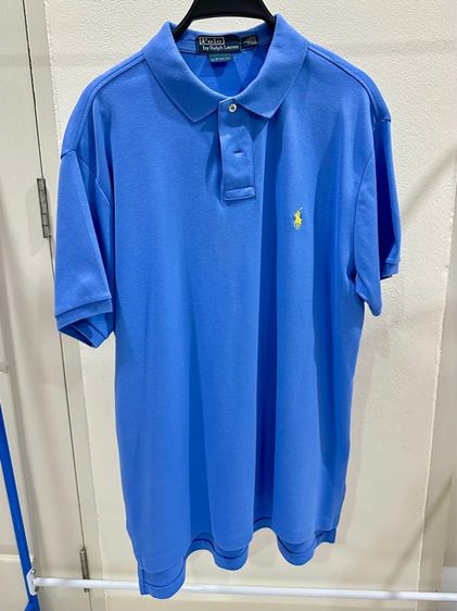 ฟ้า แขนสั้น เสื้อโปโล Polo Ralph Lauren มือสอง ของแท้