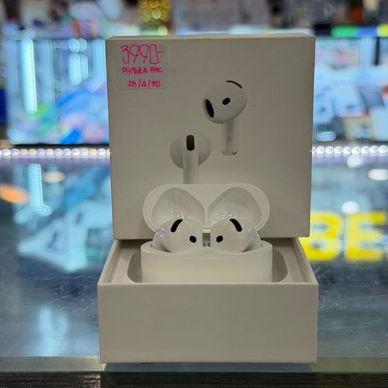 Apple Airpods Gen4 (ANC) เครื่องศูนย์  พร้อมการตัดเสียงรบกวนแบบแอ็คทีฟ สภาพสวยมากๆ ประกันศูนย์ยาวๆ🔥🔥