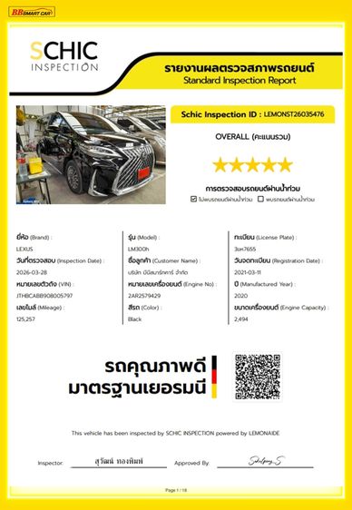 Lexus LM300h 2021 Executive 4-Seater Utility-car ไฮบริด ไม่ติดแก๊ส เกียร์อัตโนมัติ ดำ รูปที่ 3