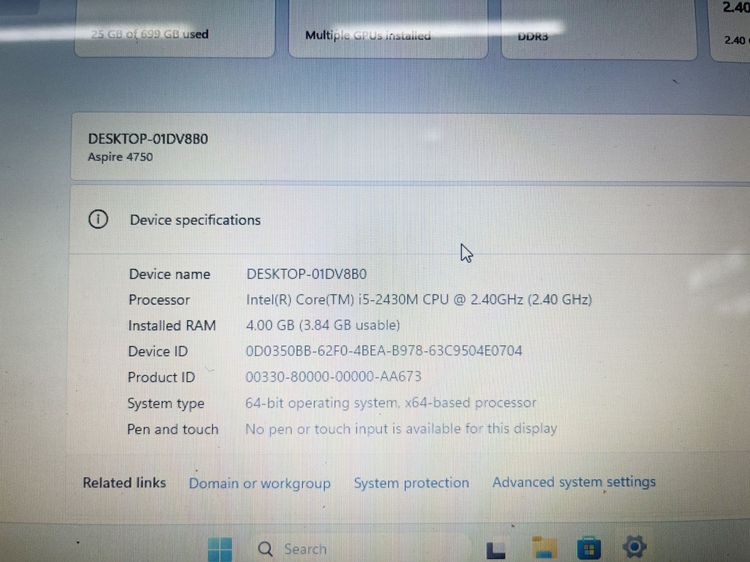 Acer Aspire 4750G i5 Gen 2 Ram 4 แบตไม่เสื่อม การ์ดจอแยก ราคาถูกใจ รูปที่ 5