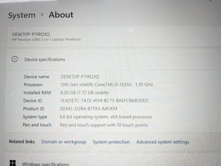 Hp pavillion X360 14-ek1051c1 i5 Gen สภาพสวย ใช้งานได้ดี ราคาถูกใจ รูปที่ 3