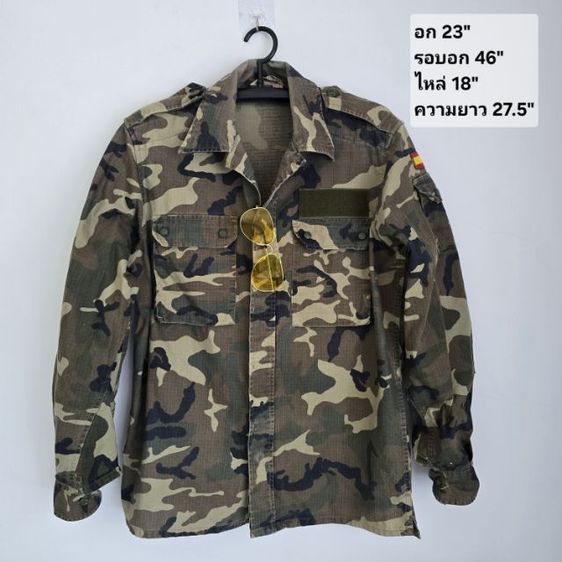เสื้อทหารสเปนลายพราง งานวินเทจแท้ ทรงสวย 