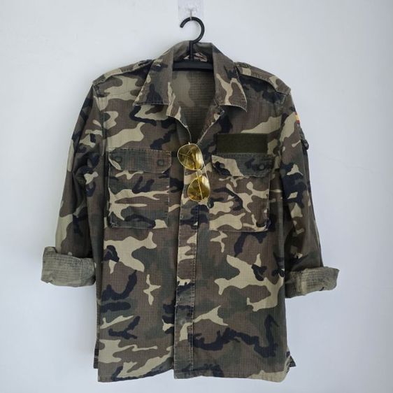 เสื้อทหารสเปนลายพราง งานวินเทจแท้ ทรงสวย  รูปที่ 3
