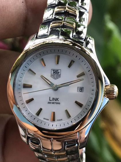 ขาว Tag Heuer Tag​ Heuer​ ​link​ Lady​ 18K. Gold G4 White MOP Dial 🇨🇭🇨🇭
