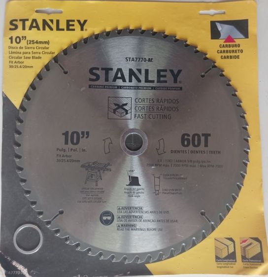 อุปกรณ์เครื่องมือช่าง ใบเลื่อยวงเดือน 10 นิ้ว stanley
