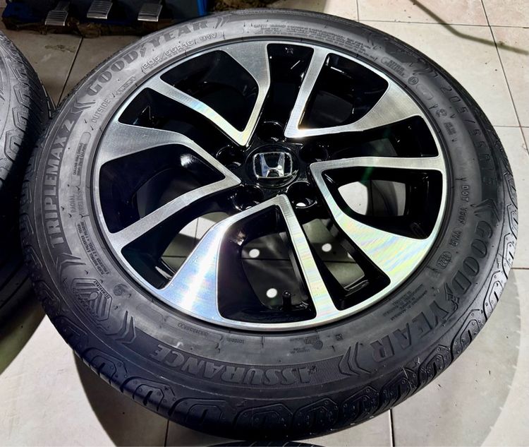 ล้อแม็กHONDA CIVIC 16 5รู114 พร้อมยาง 205 55 16 ปี22 ครบชุด รูปที่ 6