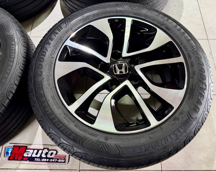 ล้อแม็กHONDA CIVIC 16 5รู114 พร้อมยาง 205 55 16 ปี22 ครบชุด รูปที่ 5