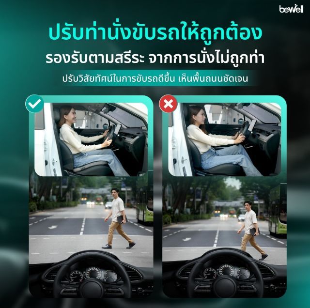 เบาะรองนั่งในรถยนต์ Bewell รุ่น Plus (HC-009) รูปที่ 8